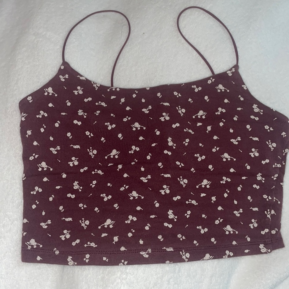 Burgundy crop top from Aeropostale